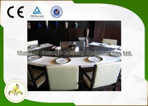 China 9 Seat Fan Shape Gas Teppanyaki Grill Table With Exhaustion / Purification System factory