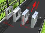Anti Tailgating Fingerprint Access TCP/IP Tripod Turnstile Gate