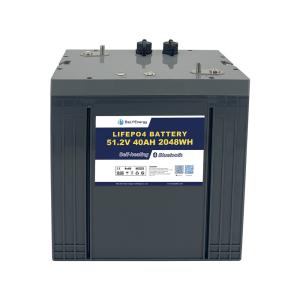 China Golf Cart Lithium Battery with LiFePO4 and communication function included 48V40AH factory