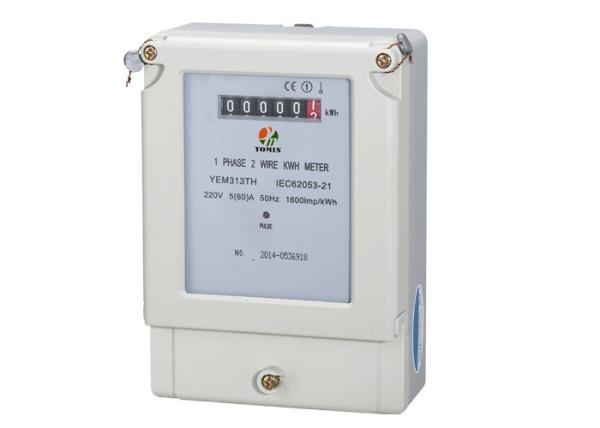 Single Phase Electronic Energy Meter , Electric kilowatt hour meter Analog