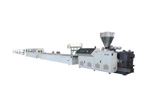 China 3 Phases 380V Conical WPC Extrusion Line Three Roller Calendering Equipment factory