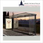Metal Rectangle T8 Tubes IPE 140 Bus Stop Kiosk