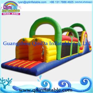 China Giant commercial inflatable obstacle pvc tarpaulin for interactive game factory