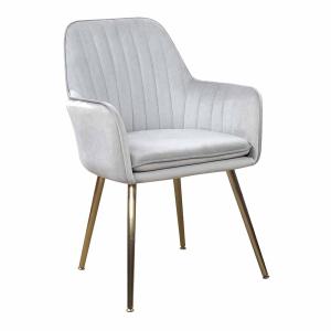 China Elegant High Back Dinning Chairs With Arms , Modern Velvet Accent Chair Guest Room factory