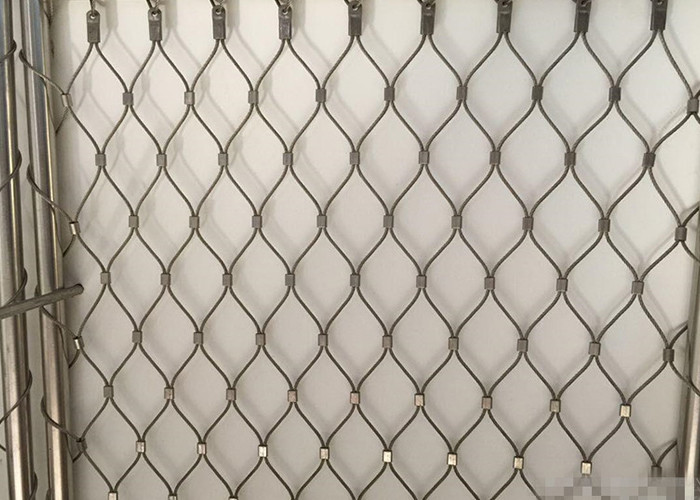 Animals Enclosure Ferruled SS Fence Mesh Wire Rope Net