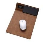 China Luxury Business Pu Wireless Charger Mouse Pad With Custom Logo Printed factory