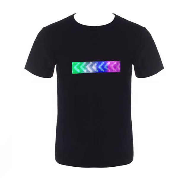 China Programmable LED Light T Shirt Smartphone App Control Display Message Pattern factory