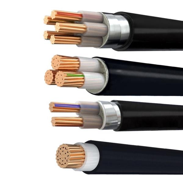 Black YJV/YJV22 Series Power Copper Electrical Wires for Building Industrial
