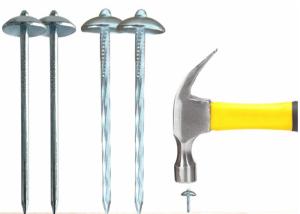 China Umbrella Head Galvanized Roofing Nail For Plastic Tile factory