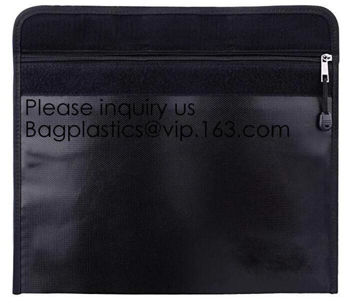 Silicone Coated Fireproof Bag A4 Fireproof Document Holder Case Fire Resistant Money Purse,Heavy Duty Safe Fireproof Bag