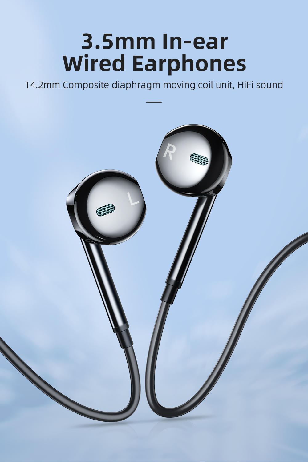 M15 Compound Diaphragm Wired Earphones 3.5mm PVC Mini Earphone Headset