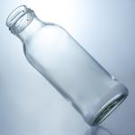 Custom Capacity Juice Milk Ketchup Salad Chili Sauce Glass Bottle with Metal Lid