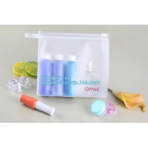 frosted zipper lock slider packing bag, cosmetic tool packaging sliding zipper