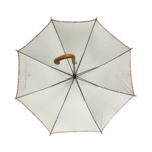China Auto Open Wooden Shaft Promotion Pongee Umbrella on sale