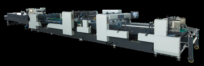 Automatic Cardboard Folder Gluer Machine 128mm-850mm Box Width