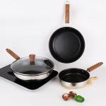 Hot Sale 4 Piece Kitchen Non Stick Cooking Pan Set Stainless Steel Pot Cooking