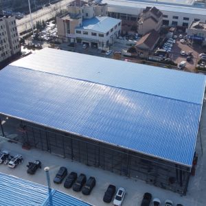 China Clean Span Steel Structure Warehouse with Floor Coating on sale