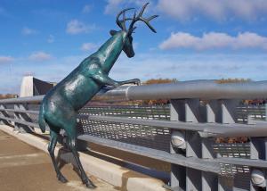 China Outdoor Decorations Bronze Moose Sculpture factory