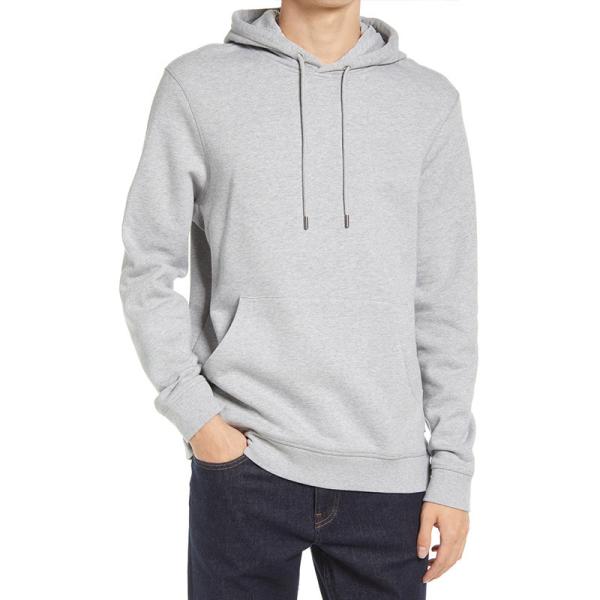 Wholesale Fashion Softness 100% Cotton Light Grey Jogging Gym Hoodie Sweatshirts