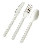ECO Friendly CPLA Cornstarch Cutlery Knife Spoon and Fork Compostable Disposable