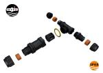 T Shape 3 Way IP68 Waterproof Screw Connector
