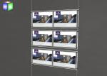 Two Sided Wall Mounted LED Light Window Displays For Estate Agents
