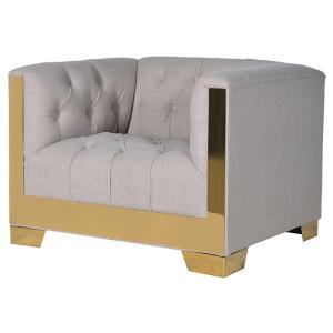 China 2018 new stylebride and room chair for wedding with alloy armrest also linen fabric chair designs of single seater sofa factory