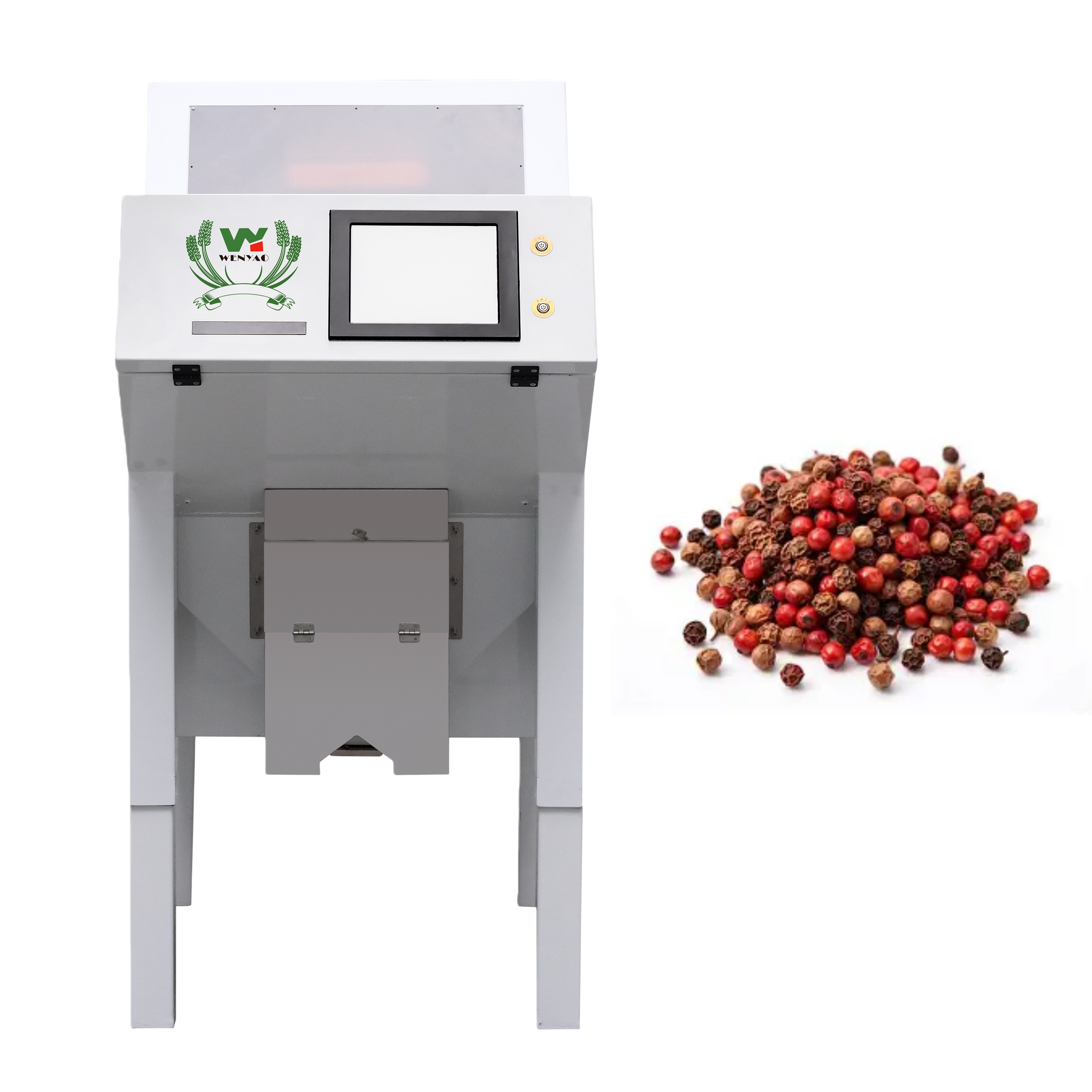 China Wenyao 4 Chute Automatic Red Chili Stem Removing Peppercorn Color Sorter Machine Bean Seed Separator and Chili Color Sorting Machine on sale