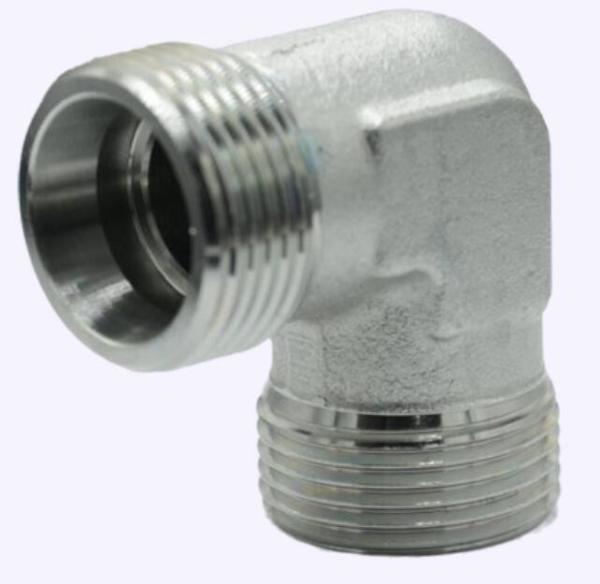 Hexagon Head 90-Degree Metric Male Transition Joint Hydraulic Adapter with