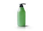 HDPE Empty Plastic Bottles / Green 500ml Plastic Bottle With Pump Dispenser