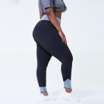 L - 4XL Solid Plus Size Yoga Pants High Waist Splicing Yoga Workout Leggings