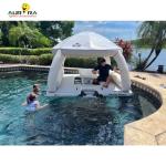 Custom Floating Blow Up Dock 0.9mm PVC Black White Water Air Dock For Boats