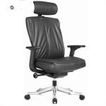 Nylon 2.5mm Leather Office Swivel Chairs Executive Office Chair High Back
