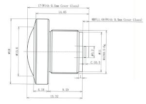 China 1/3&quot; 0.99mm 10Megapixel M12 mount 210degree Fisheye Lens for IMX317 OV4689 factory