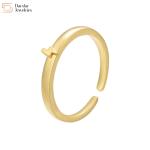 14k Plated Gold Couple Rings Butterfly Lightning Plane Adjustable Opening Rings