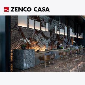China Hotel Lobby Furniture Fixed Pedestal Tables And Wooden Lounge Chairs factory