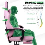 Modern Design Synthetic Leather Ergonomic Computer Gaming Chair with Footrest