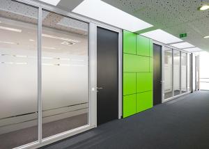 China sound proof glass wall partition with Melamine Finish for hotel office factory
