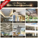 3 Plastic Blade 6 Speed Remote Control Low Ceiling Flush Mount led Ceiling Fan