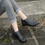 S203 Simple first layer cowhide thick bottom thick heel Guangzhou women's shoes