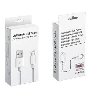 China Custom Paper Box Spot UV USB Cable Charger Data Cable Packaging Box Design factory