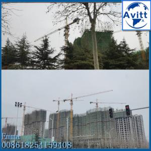 China 6 Ton Outer Climbing Tower Crane Building Construction Safety Equipment factory