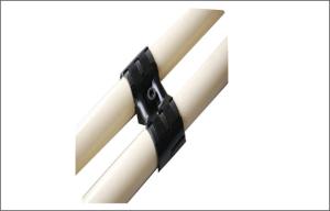 China Parallel Black Metal Joint Fittings for Pipe Racks , Zinc / Nickel / Chrome Plated factory