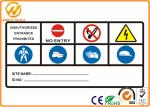 Aluminum Plate Reflective Traffic Warning Signs for Tower / Factory / Highway