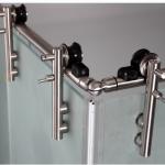 Indoor Portable Frost Tempered Glass Sliding Door Whole Shower Glass Room OEM