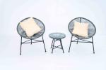 Patio Outdoor Wicker Bistro Table And Chairs Dining Colorful Rattan Acapulco