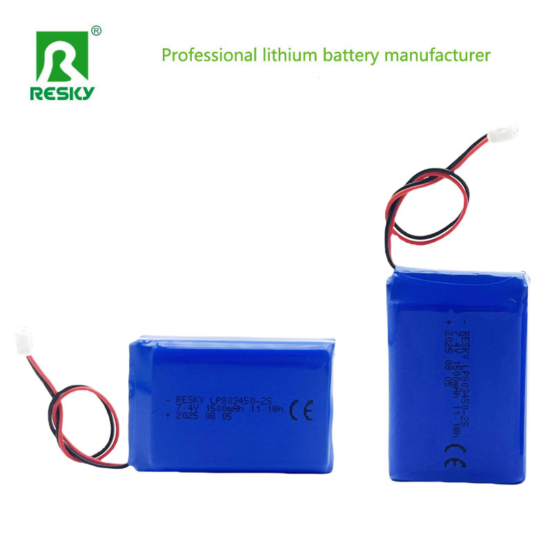 803450 Lithium Polymer Battery Pack size comparison