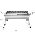 Stainless Steel 304/201 Camping BBQ Grill Portable Folding Charcoal for Hiking