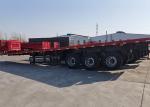 Container Flatbed Truck Trailer 60t Semi 3 Axles 40FT Feet