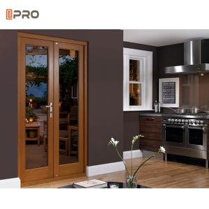 China Fixed Blind Aluminium Hinged Doors Swing Casement Double Glass Doors For House factory